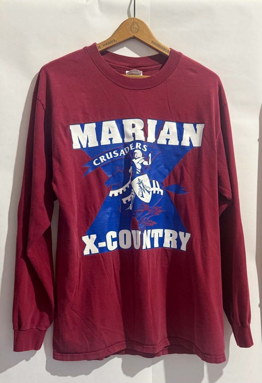 Vintage 1998 Marian Crusaders X-Country State Champ Long Sleeve T-Shirt